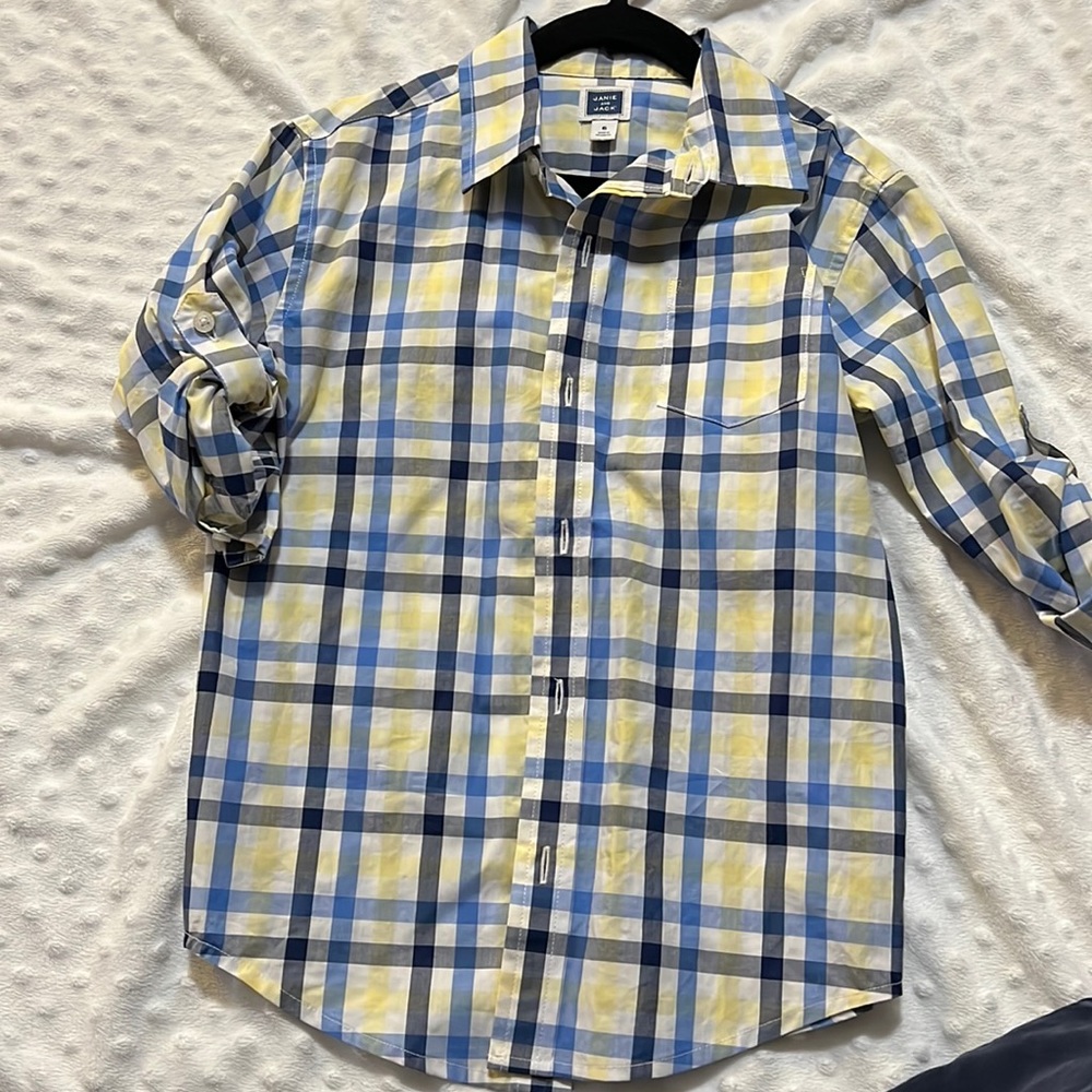 Janie and Jack Boys Size 6 Button Down Shirt